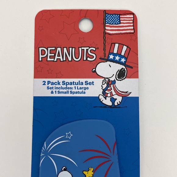 Peanuts Snoopy 2 pack silicone spatula set NWT Red White & Blue - Picture 3 of 13